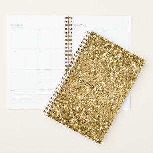 Glitzy Gold Glam Glitter Sparkle        Planner