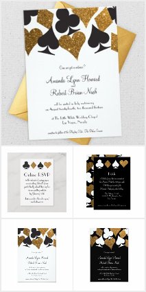 Glitzy Gold Glitter Las Vegas Wedding