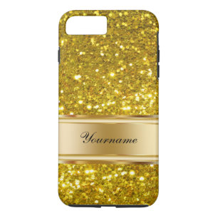 Glitzy Gold Glitter Monogram Case-Mate iPhone Case