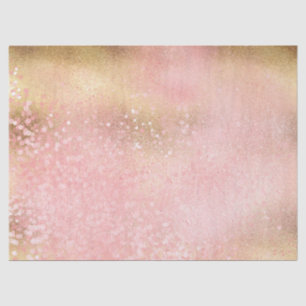 Glitzy Gold Pink Confetti Glam Sparkle Tissue Paper