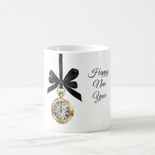 Glitzy Gold Silver New Year Midnight Hour   Coffee Mug