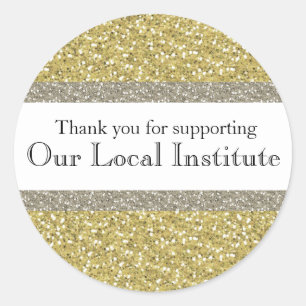 Glitzy Gold Silver Personalized Seal