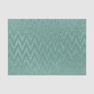 Glitzy Green Chevron Stripes Christmas Tissue Paper