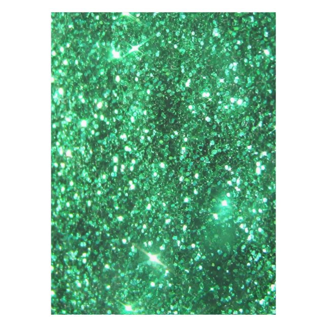 Glitzy Green Glitter Tablecloth (Front)