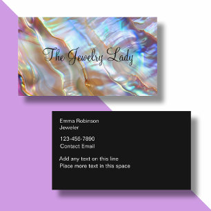 Glitzy Jewellery Theme Abalone Style Background Business Card
