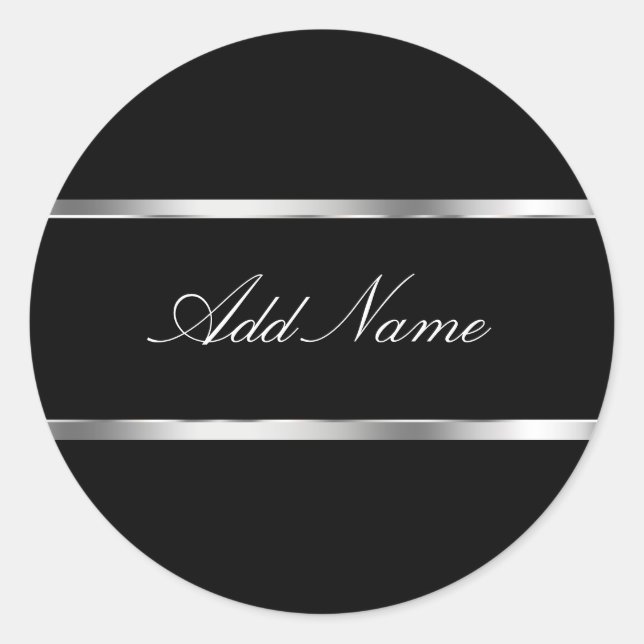Glitzy Monogram Sticker Labels (Front)