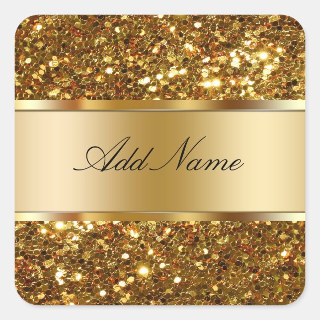 Glitzy Monogram Sticker Labels (Front)