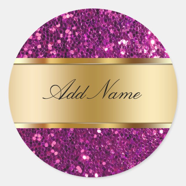 Glitzy Monogram Sticker Labels (Front)