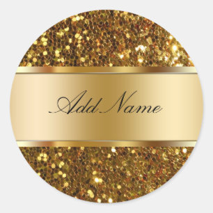 Glitzy Monogram Sticker Labels