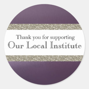Glitzy Purple Metallic Personalized Seal
