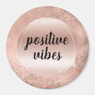 Glitzy Rose Blush Pink Sparkle   Magnet