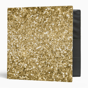 Glitzy Sparkle Gold Glitter Binder