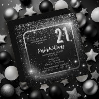 Glitzy Sparkles | Stars Silver 21st Birthday Party