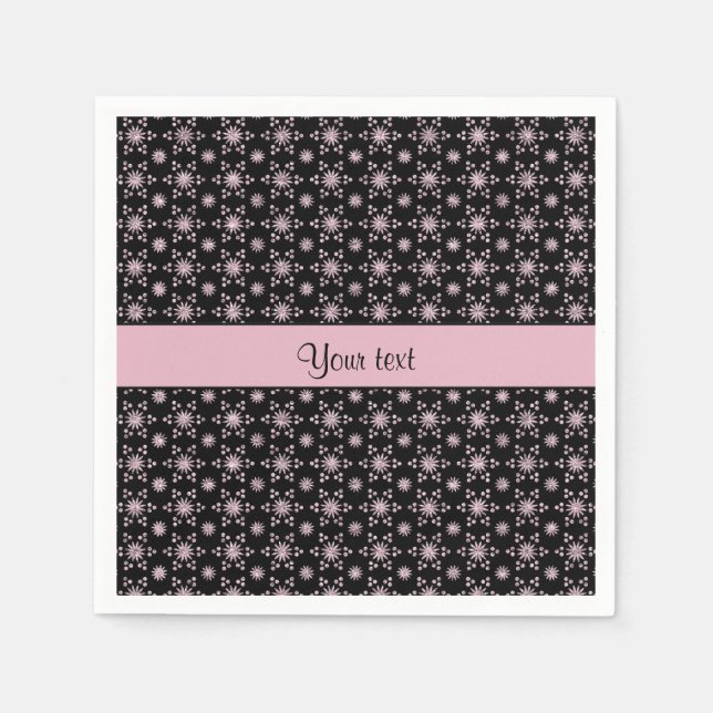 Glitzy Sparkly Lilac Glitter Stars Napkin (Front)