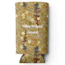 Glitzy Sprakling Any Age Birthday Abstract Pattern