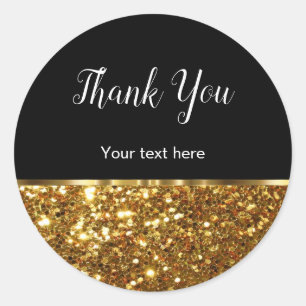 Glitzy Thank You Sticker Labels