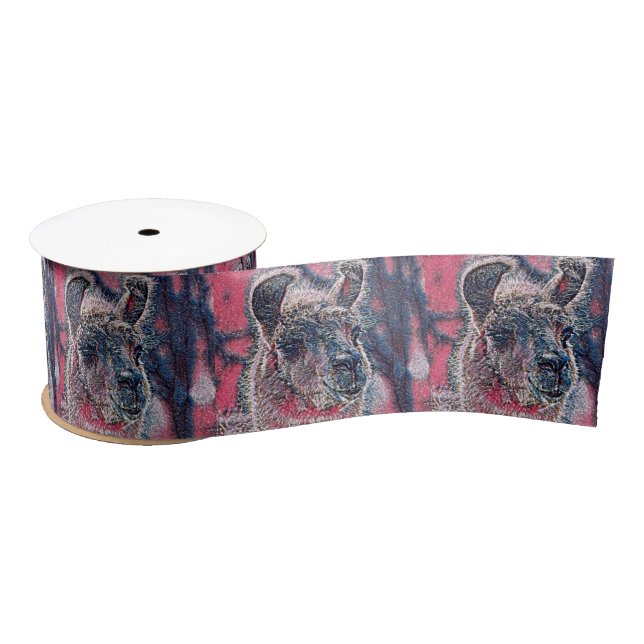 GlitzyAnimal_Alpaca_001_by_JAMColors Satin Ribbon (Spool)
