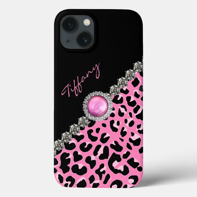 Glitzzy Pink Jaguar Print Samsung Note 4 Case (Back)