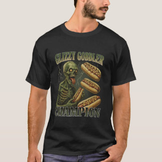 Glizzy Gobbler Champion Funny Zombie Hot Dog Eati T-Shirt
