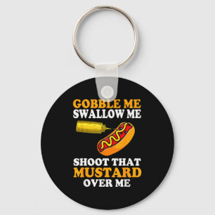 Glizzy Gobbler Funny Glizzy Meme Hot Dog Lover Men Keychain