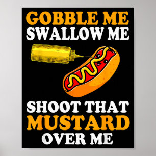 Glizzy Gobbler Funny Glizzy Meme Hot Dog Lover Men Poster