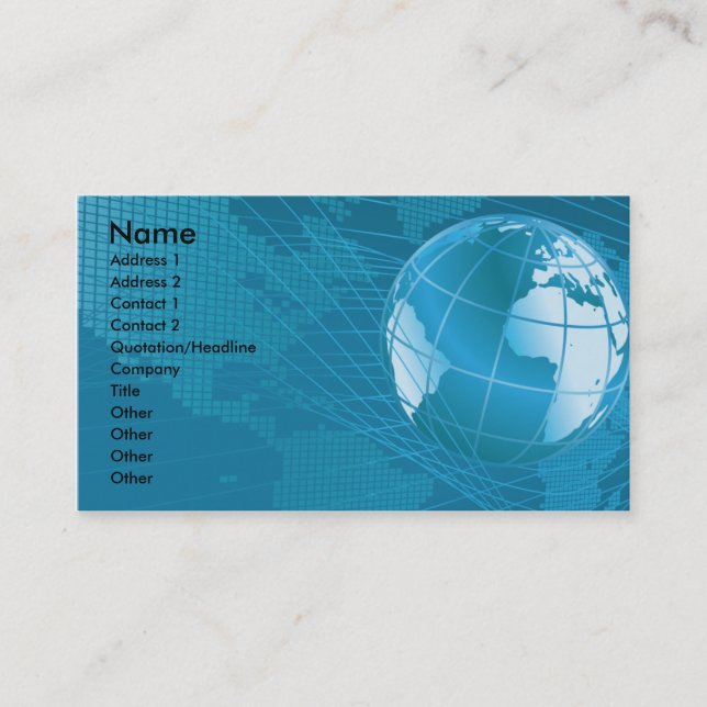Global Business Business Card (Front)