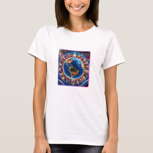 Global Christmas Cheer: Celebrating Unity and Joy T-Shirt (Front)