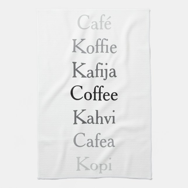 Global Coffee Kitchen Towel (Vertical)