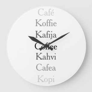 Global Coffee Large Clock