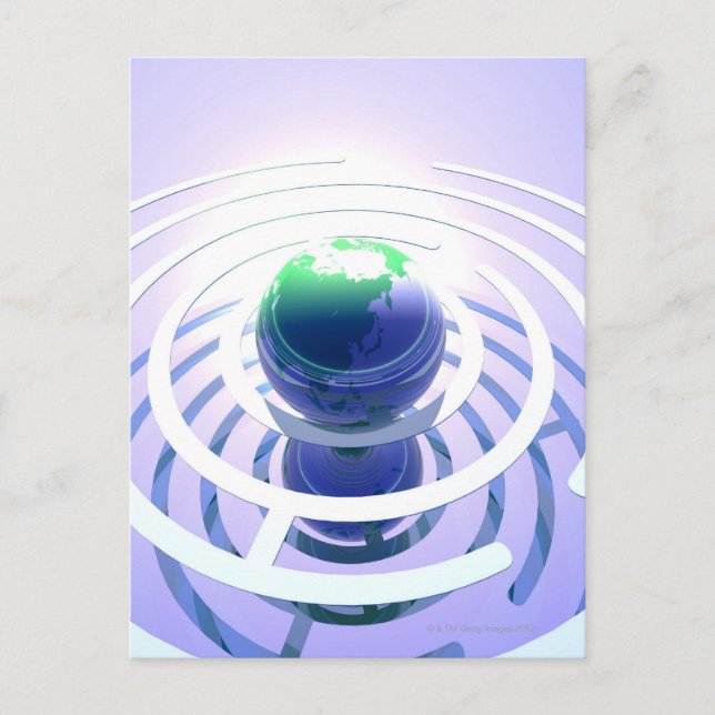 Global communication, conceptual computer postcard (Front)