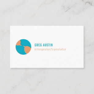 Global Communications Icon Business Card