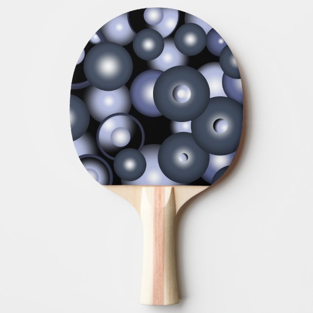 Global Concentric Circle Orbital Abstract Art Ping Pong Paddle (Front)