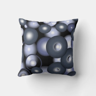 Global Concentric Circle Orbital Abstract Art Throw Pillow