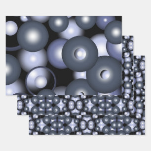 Global Concentric Circle Orbital Abstract Art  Wrapping Paper Sheet