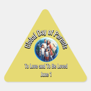 Global Day of Parents: To Love and To Be Loved Triangle Sticker