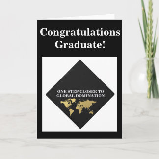 Global domination graduation card