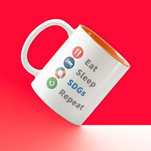 Global Gift for Teachers Graduates & Eco Advocates Two-Tone Coffee Mug