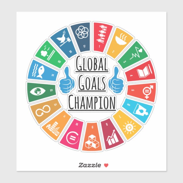 Global Goals Champion United Nations SDGs 2030 (Sheet)