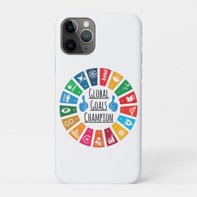 Global Goals Champion United Nations SDGs 2030 Case-Mate iPhone Case (Back)