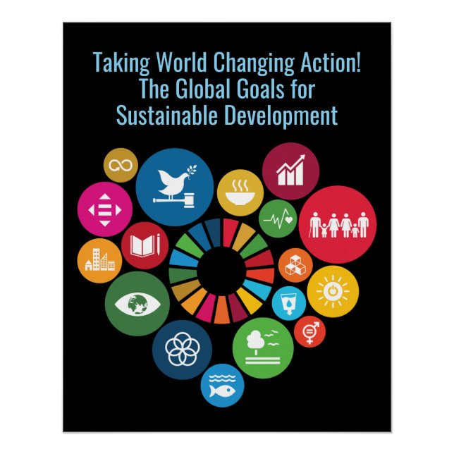 Global Goals Poster Meaningful Personalized Gifts  (Front)