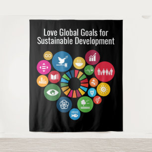 Global Goals Poster Meaningful Personalized Gifts  Tapestry