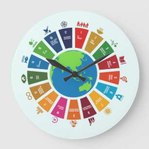Global Goals UN 2030 Square Wall Clock