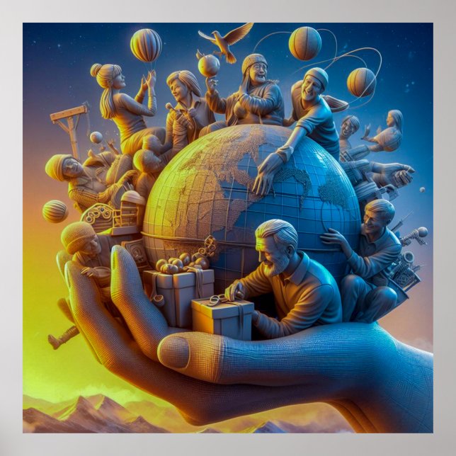 Global Gratitude: Joyful Hands Poster (Front)
