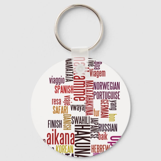 Global Groove: Hakuna Matata in Every Language Keychain (Front)