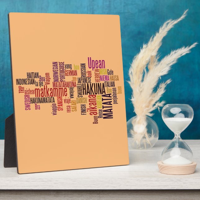 Global Groove: Hakuna Matata in Every Language Plaque (Side)