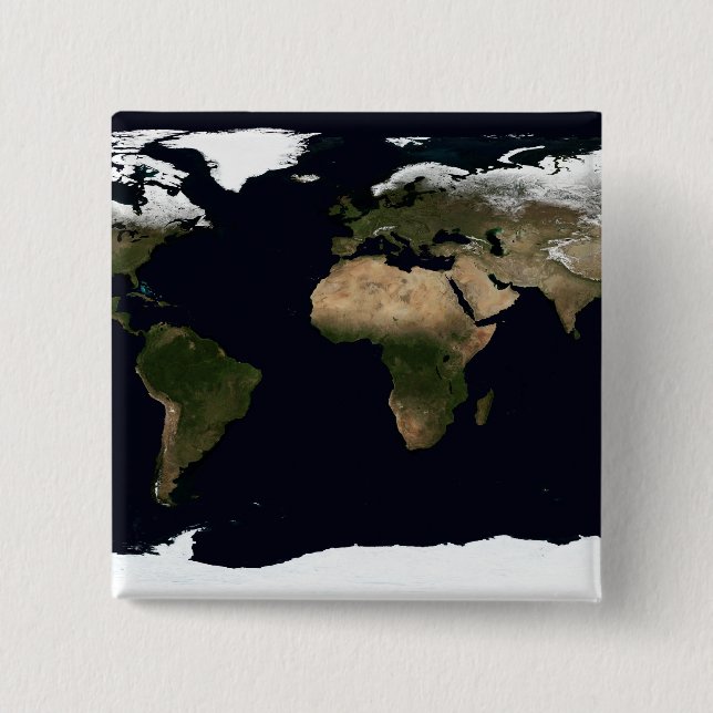 Global image of our world 2 inch square button (Front)