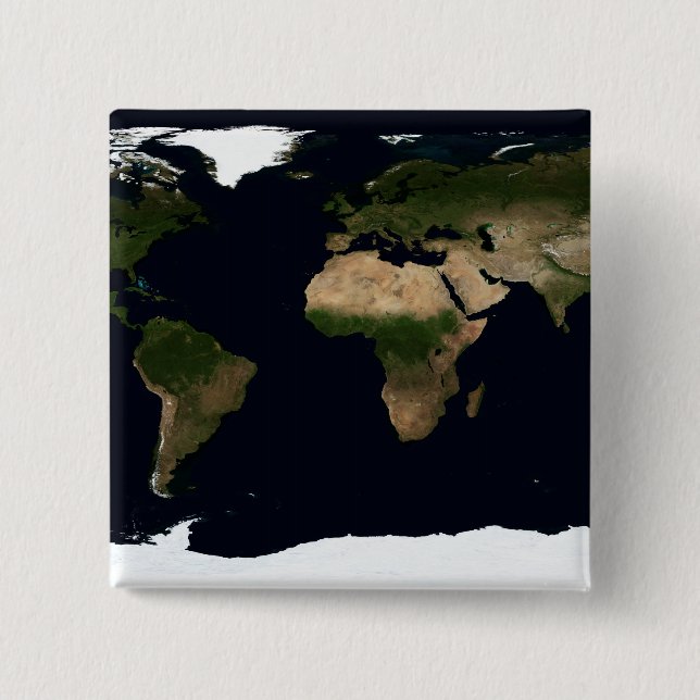 Global image of the world 2 inch square button (Front)
