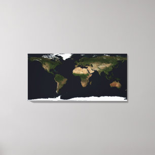 Global image of the world canvas print