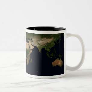 Global image of the world Two-Tone coffee mug