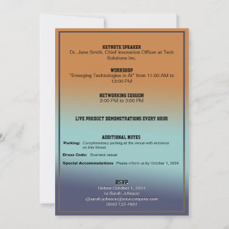 Global Innovations Tech Expo Invitation Card
